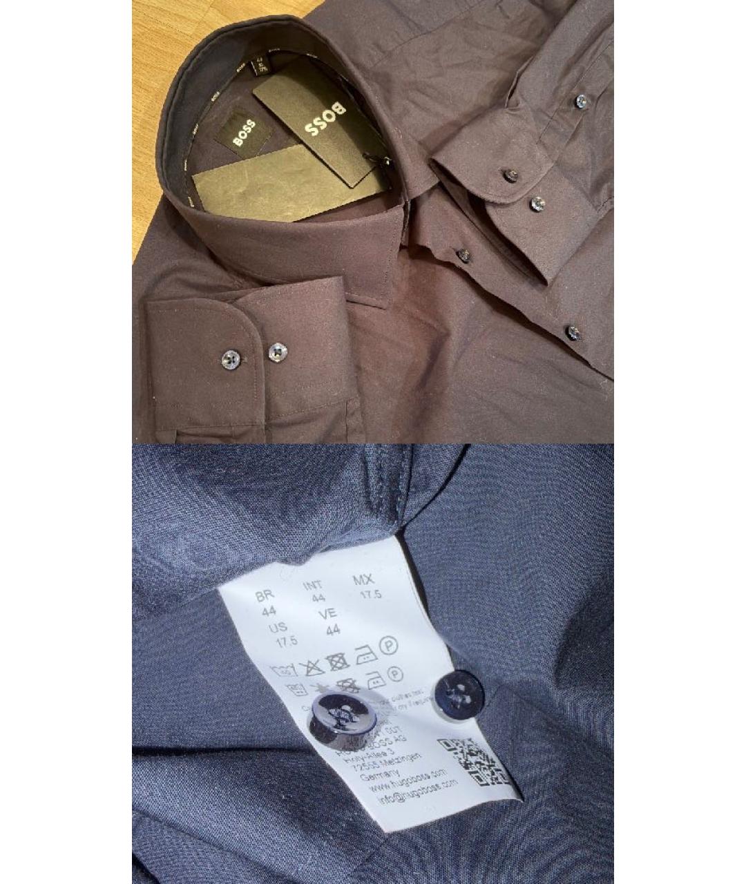 HUGO BOSS Темно-синяя хлопковая кэжуал рубашка, фото 4