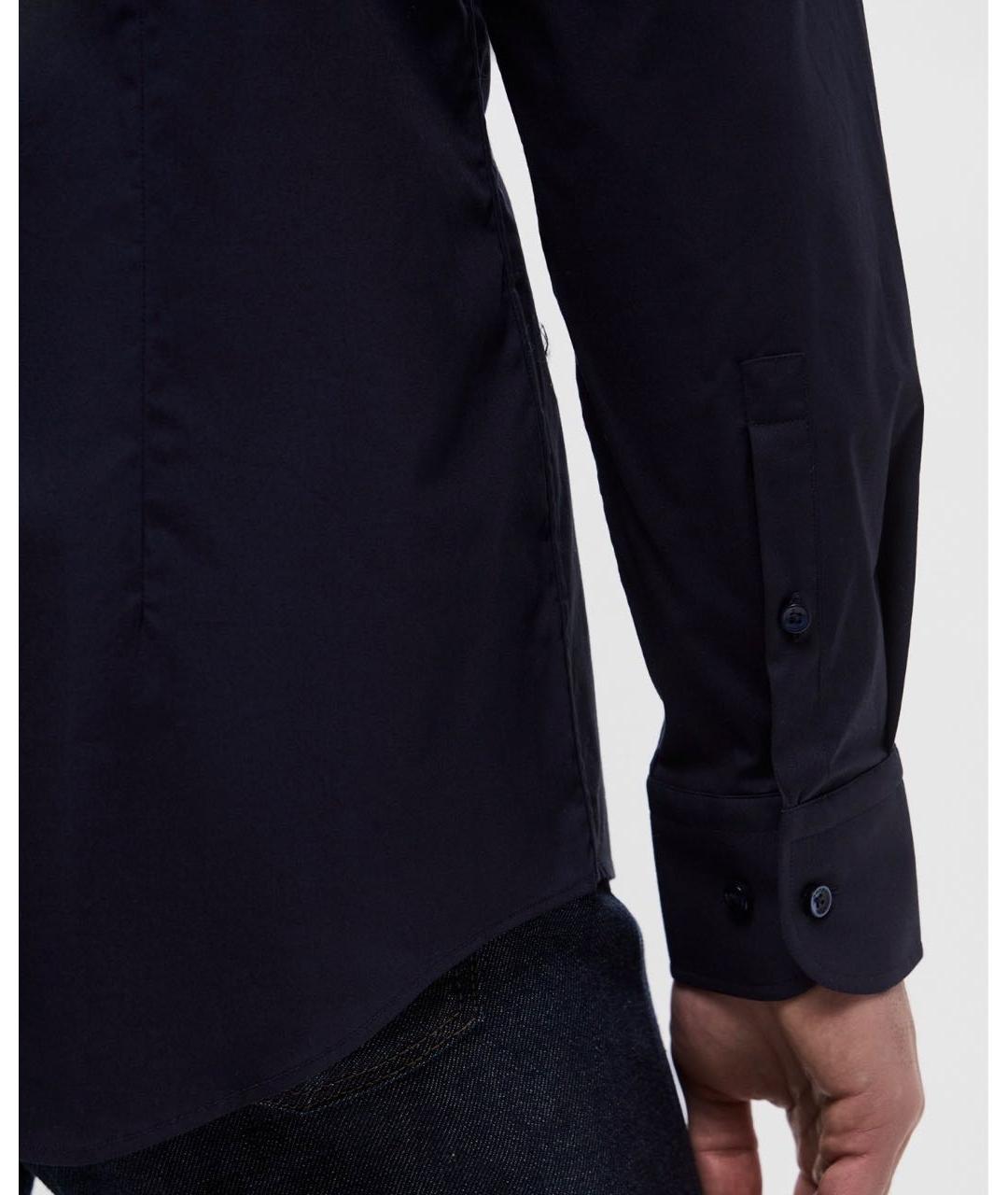 HUGO BOSS Темно-синяя хлопковая кэжуал рубашка, фото 5