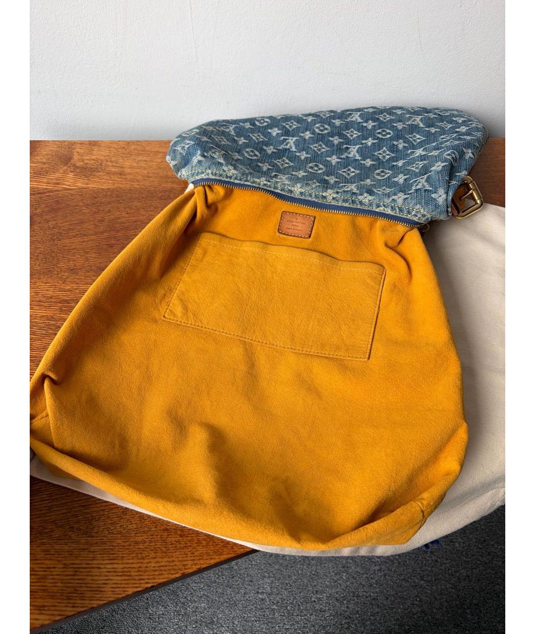 LOUIS VUITTON Голубая деним сумка через плечо, фото 8