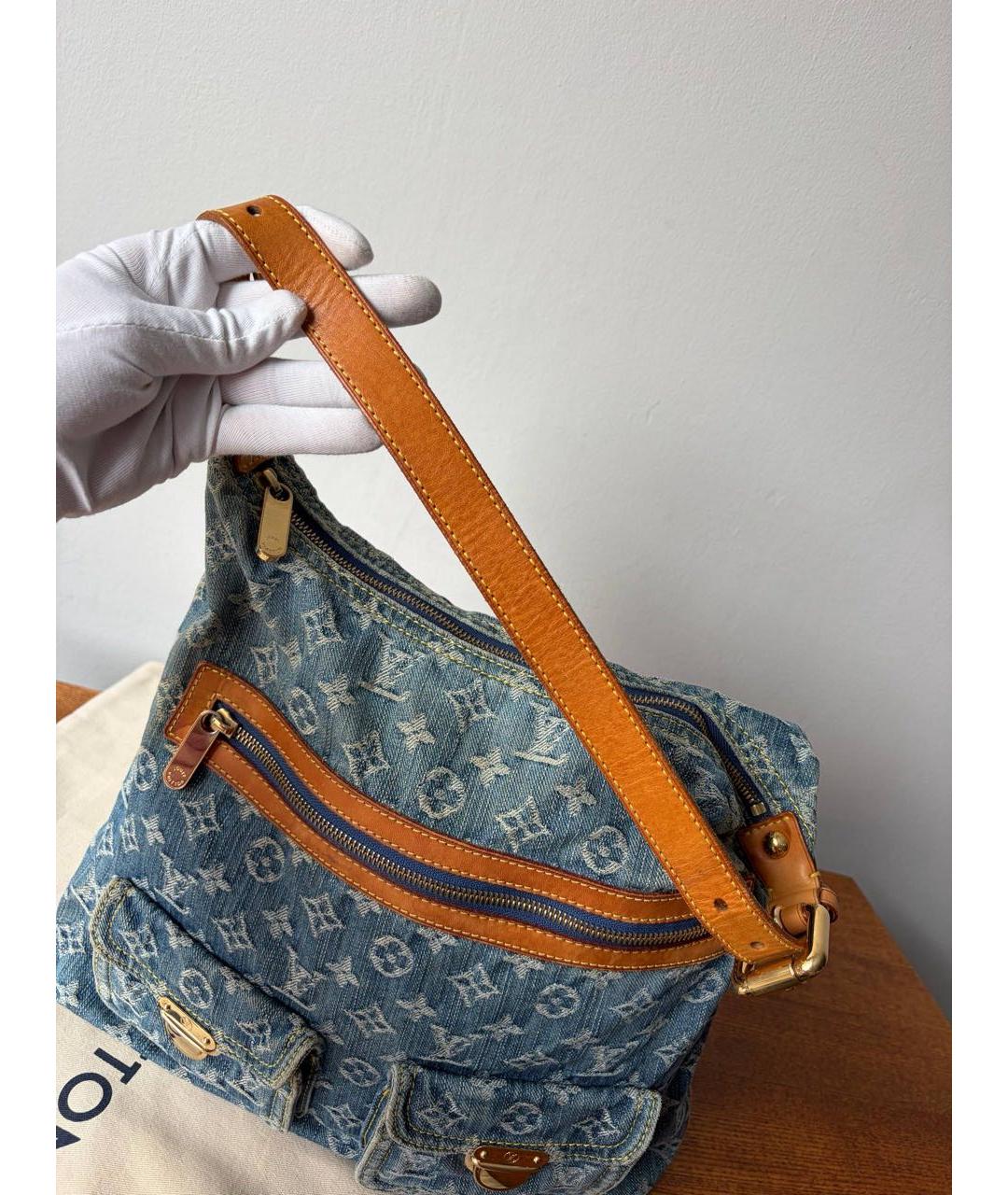 LOUIS VUITTON Голубая деним сумка через плечо, фото 6