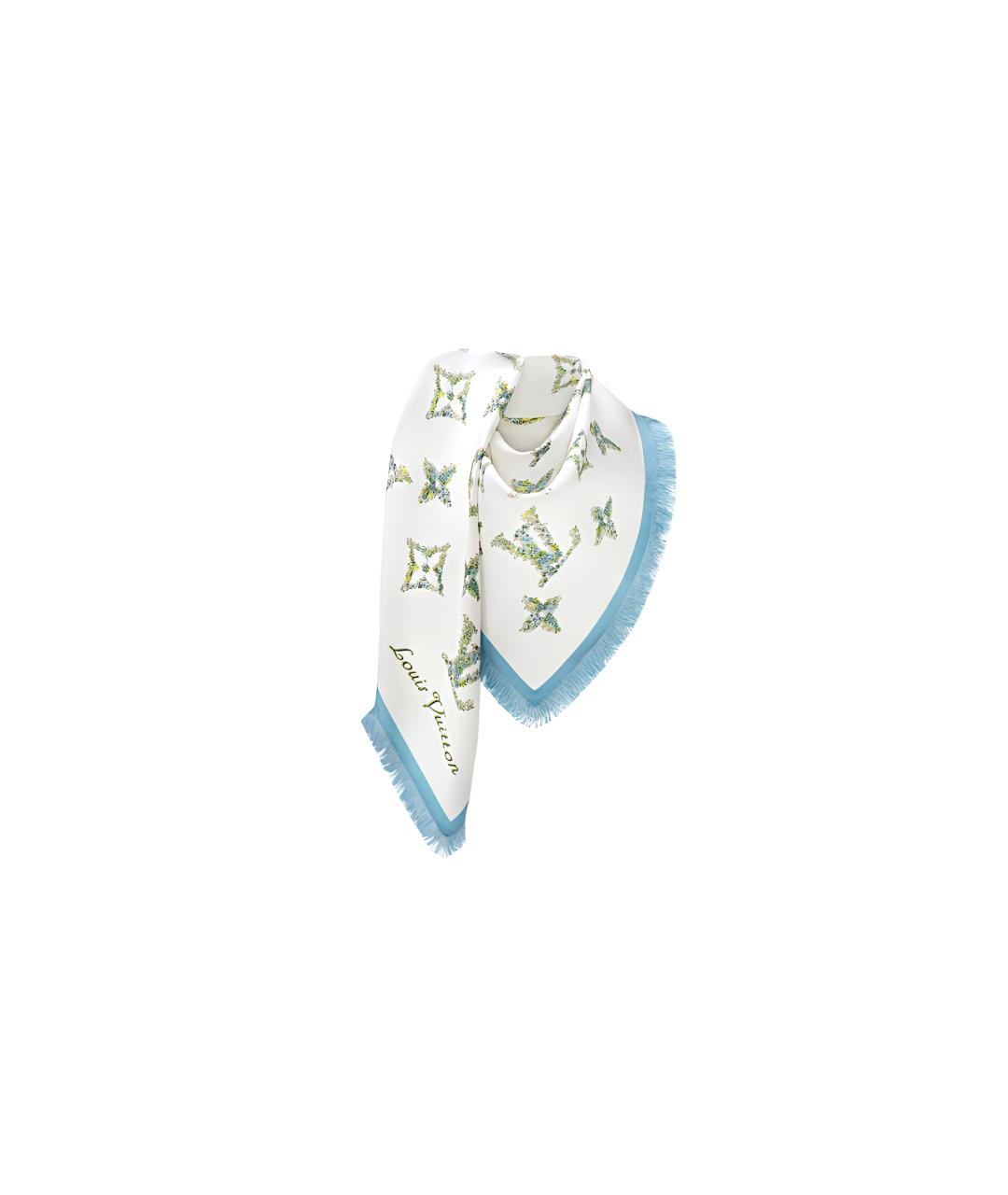 LOUIS VUITTON Голубой шарф, фото 2