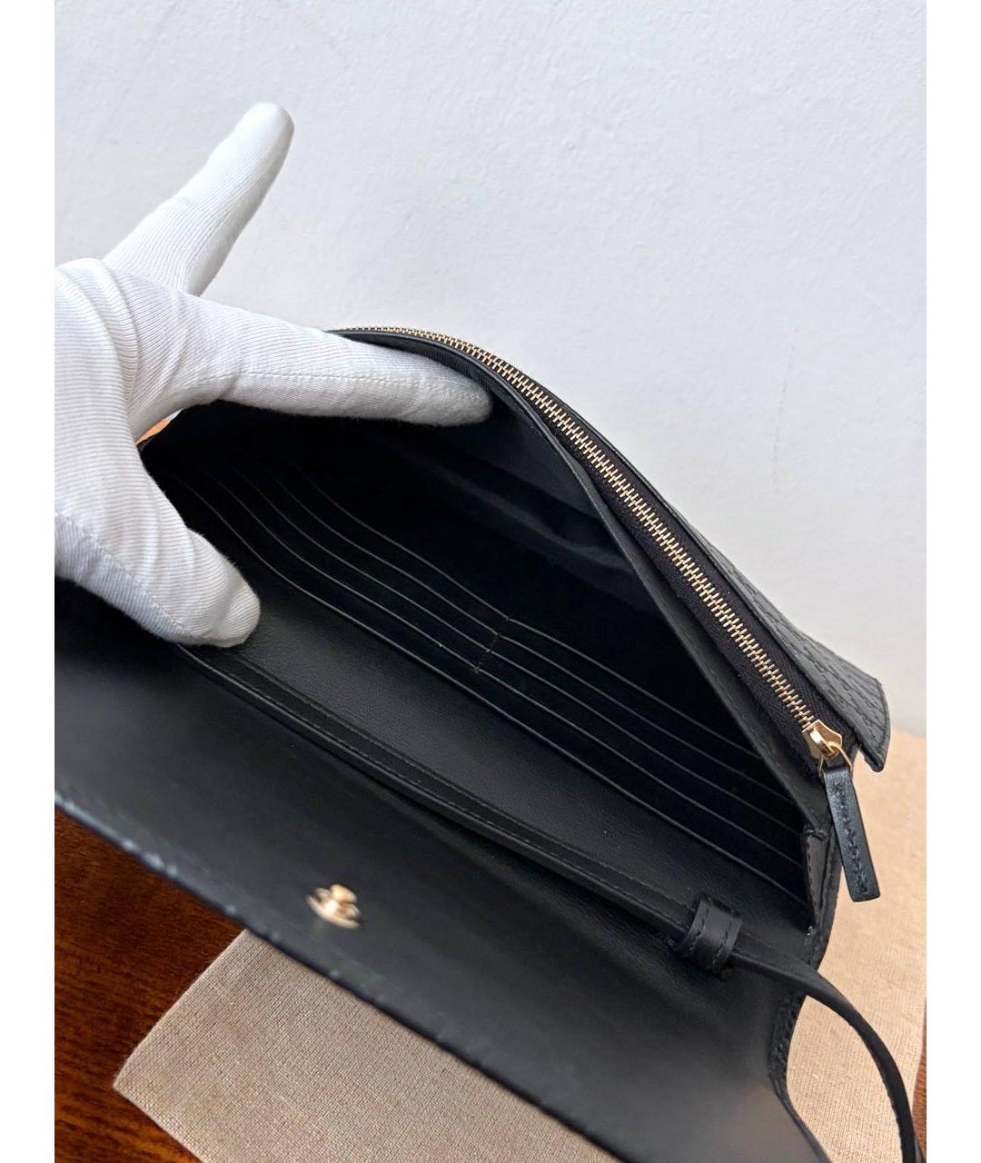 GUCCI Черная кожаная сумка через плечо, фото 7