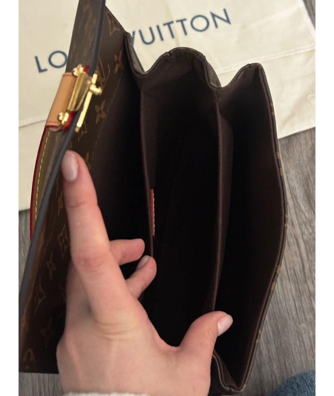 LOUIS VUITTON Коричневая сумка с короткими ручками, фото 4