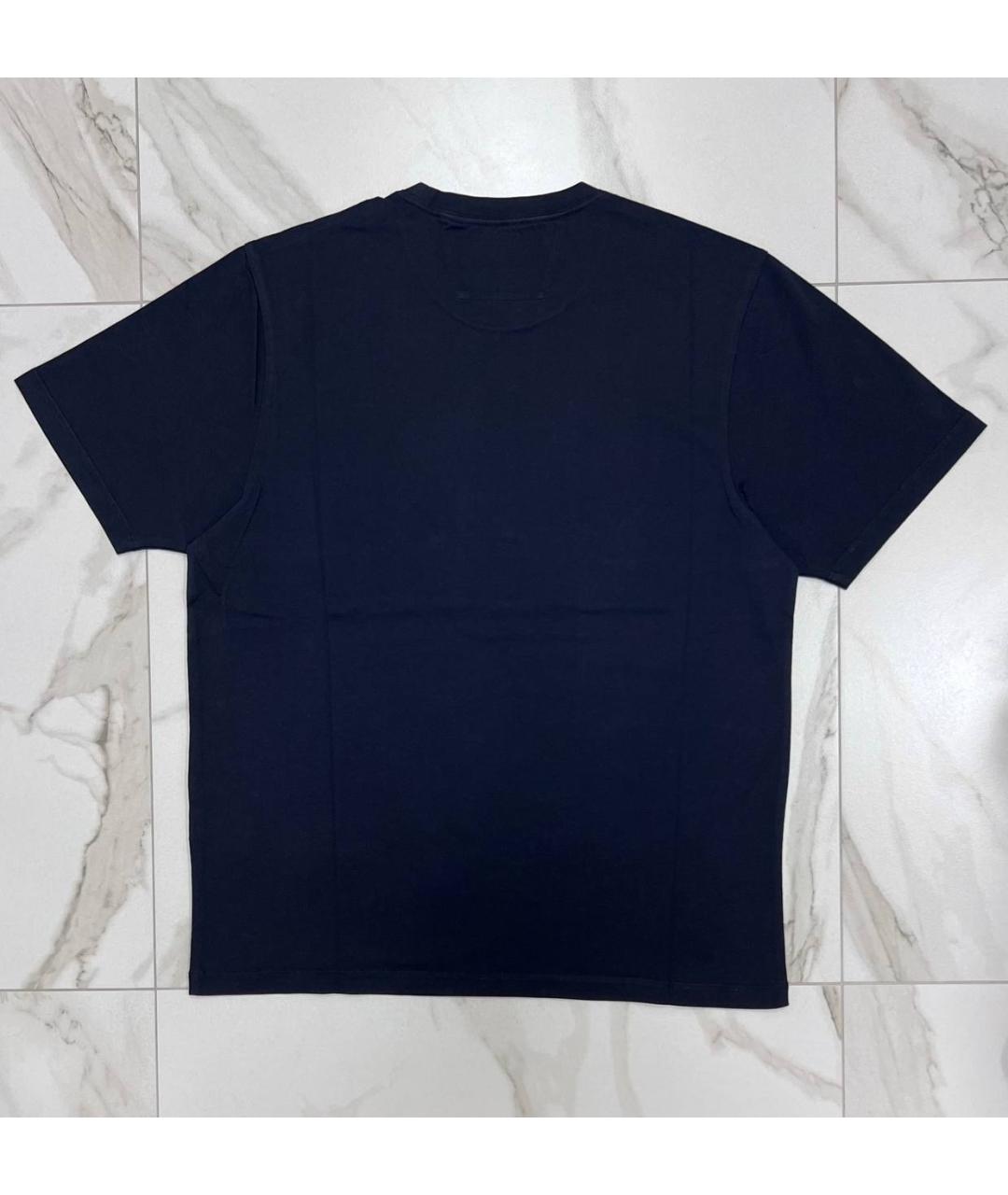 CP COMPANY Темно-синяя хлопковая футболка, фото 2