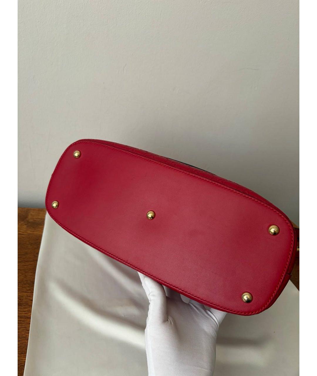GUCCI Красная кожаная сумка с короткими ручками, фото 7