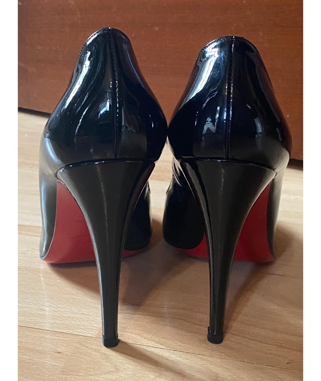 CHRISTIAN LOUBOUTIN Черные туфли из лакированной кожи, фото 4