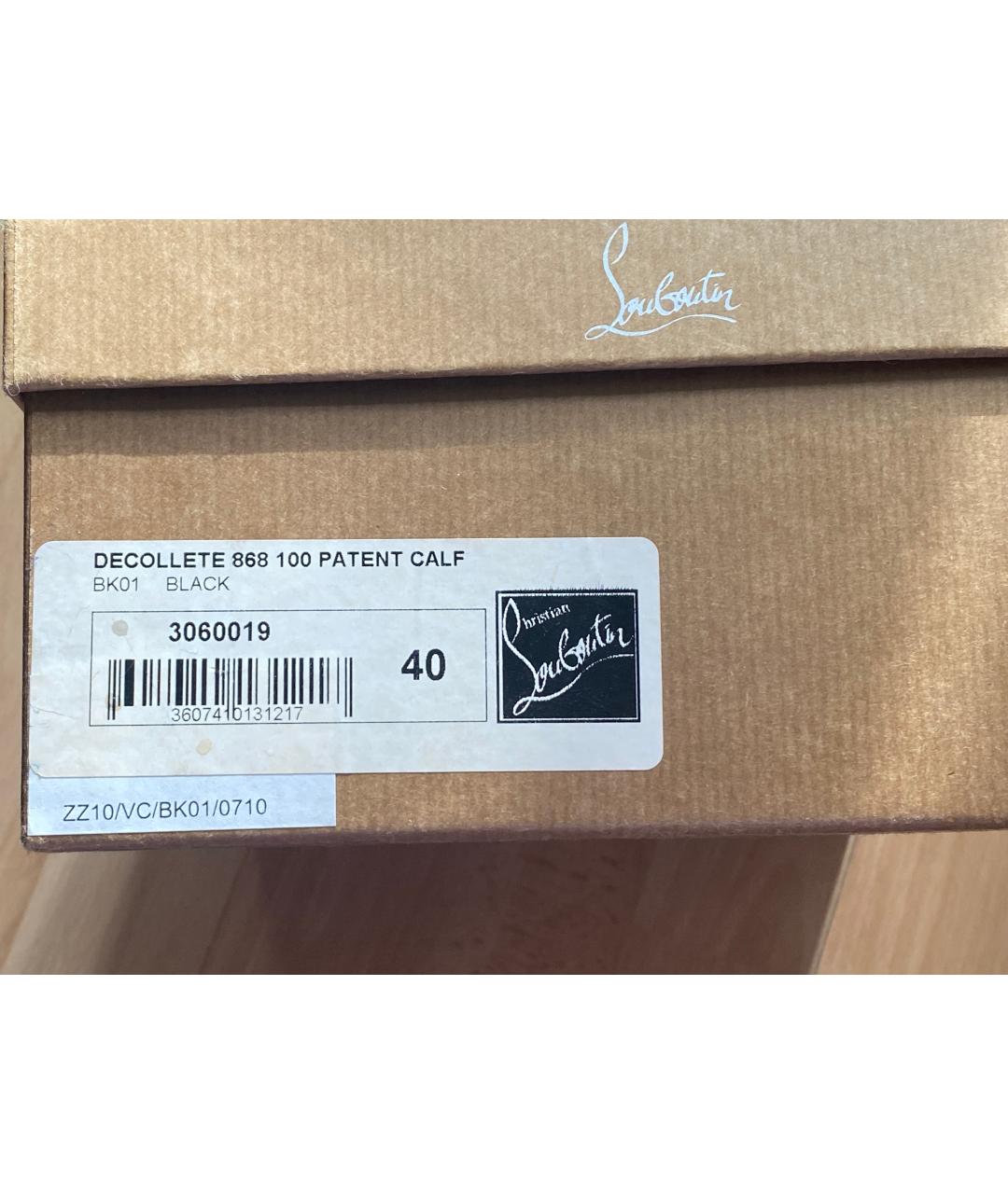 CHRISTIAN LOUBOUTIN Черные туфли из лакированной кожи, фото 7