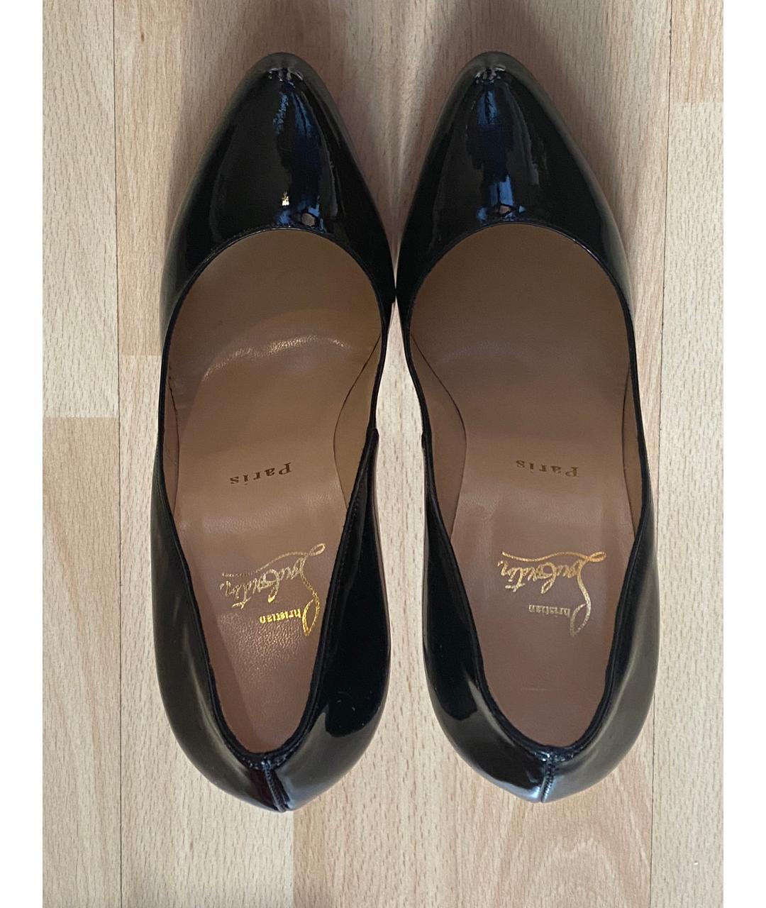 CHRISTIAN LOUBOUTIN Черные туфли из лакированной кожи, фото 3