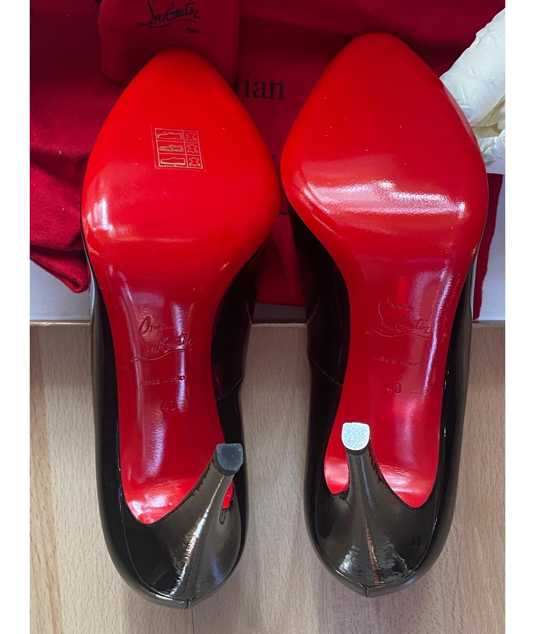 CHRISTIAN LOUBOUTIN Черные туфли из лакированной кожи, фото 5