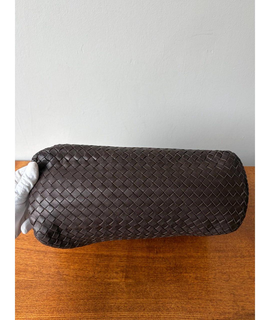 BOTTEGA VENETA Коричневая кожаная сумка через плечо, фото 5