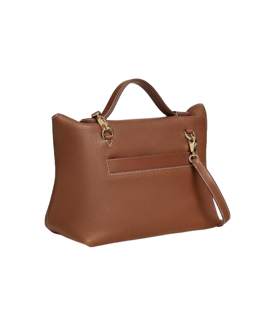 HERMES Коричневая кожаная сумка через плечо, фото 3