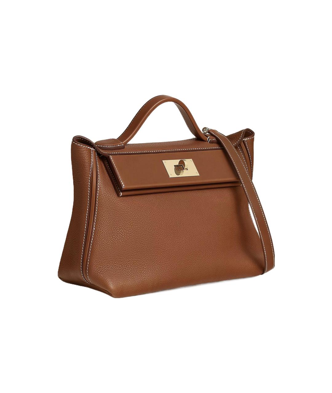 HERMES Коричневая кожаная сумка через плечо, фото 2