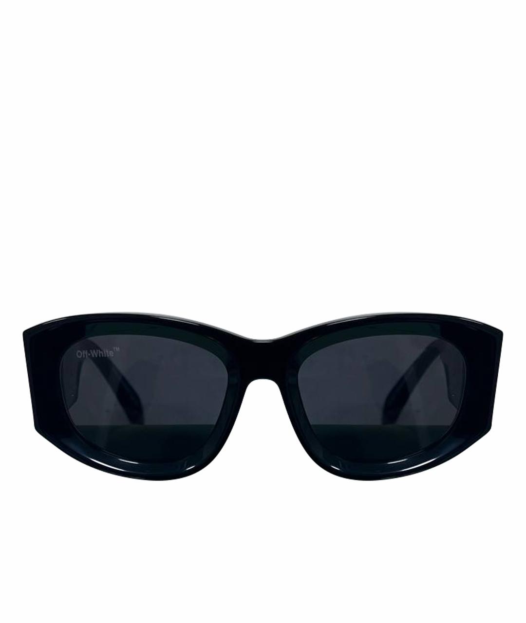 OFF-WHITE Черные пластиковые солнцезащитные очки, фото 1