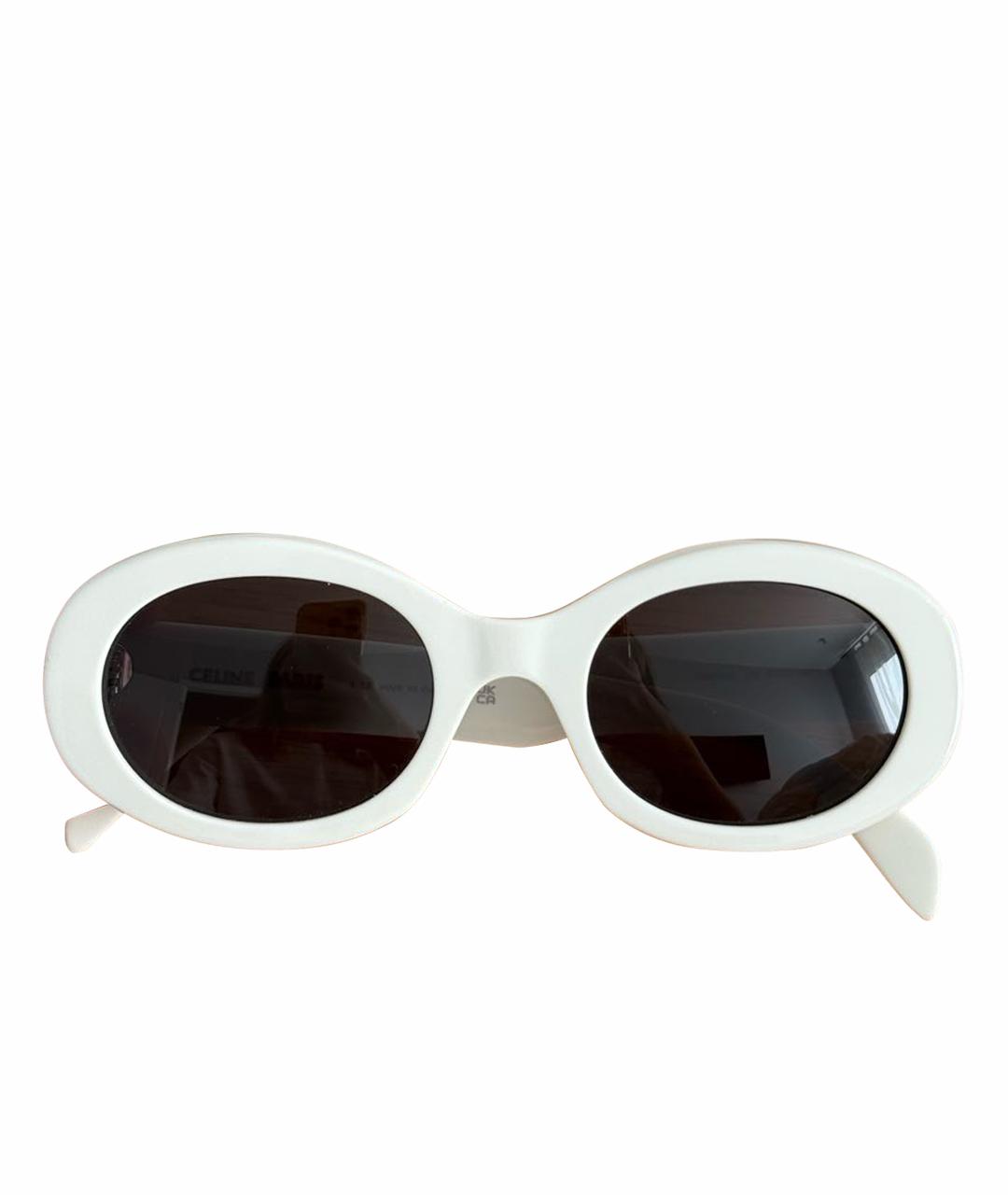 CELINE Белые пластиковые солнцезащитные очки, фото 1