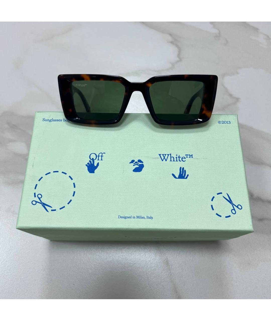 OFF-WHITE Черные пластиковые солнцезащитные очки, фото 5