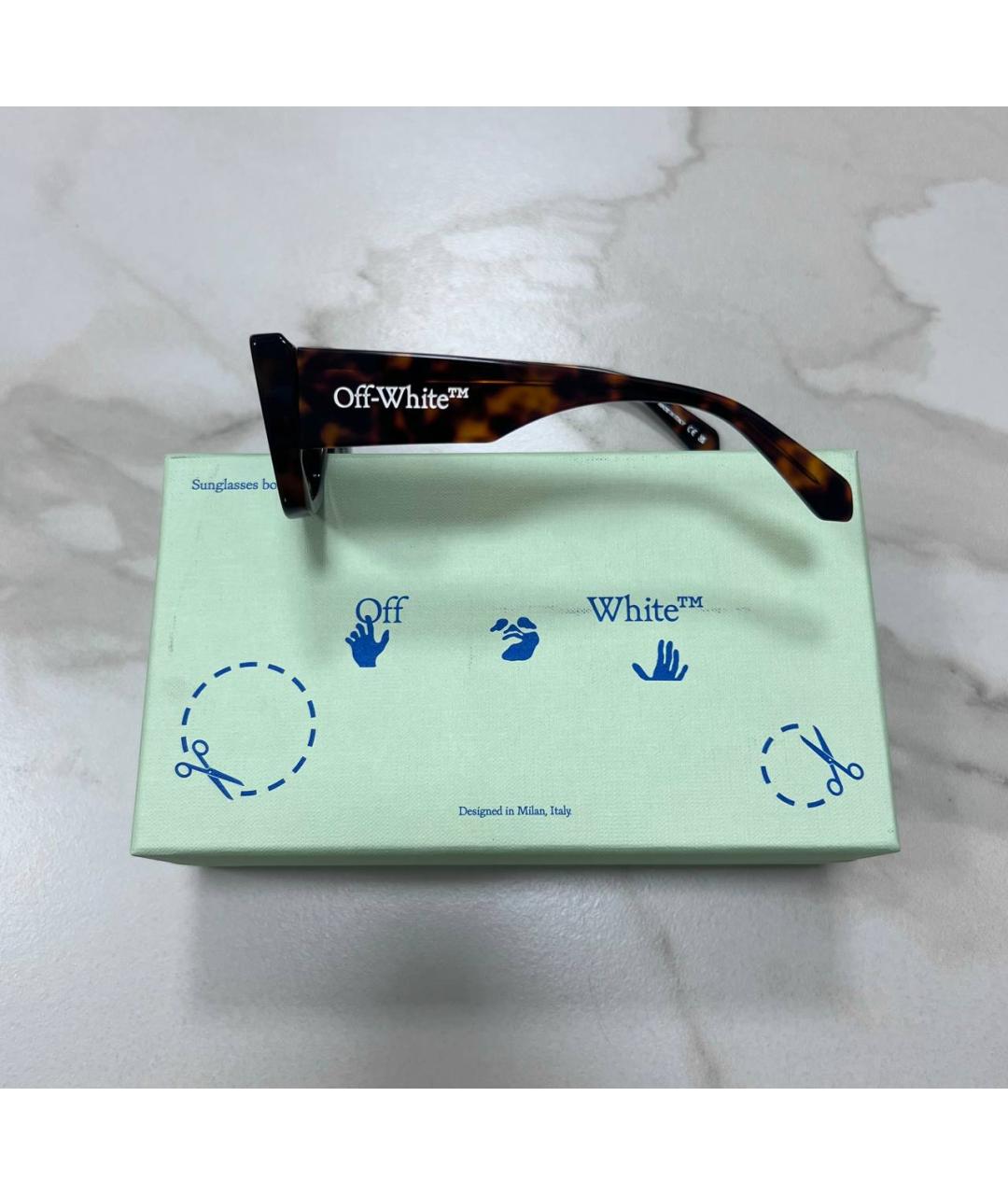 OFF-WHITE Черные пластиковые солнцезащитные очки, фото 2