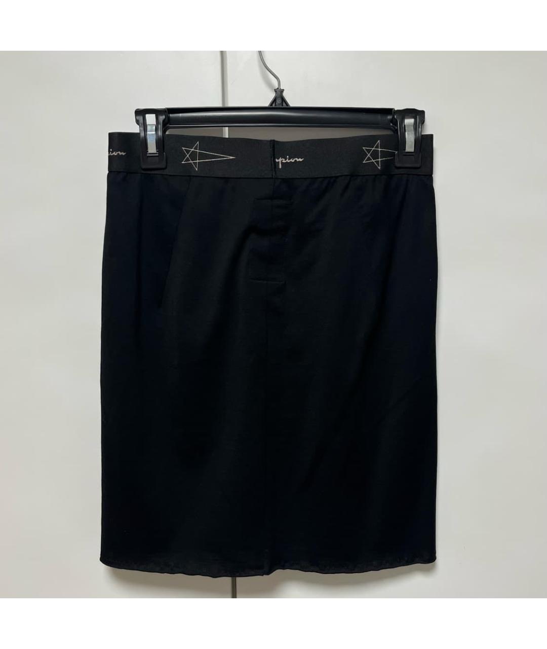 RICK OWENS Черная хлопковая юбка мини, фото 2