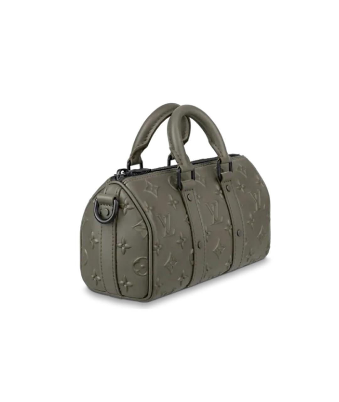 LOUIS VUITTON Хаки кожаная сумка на плечо, фото 2