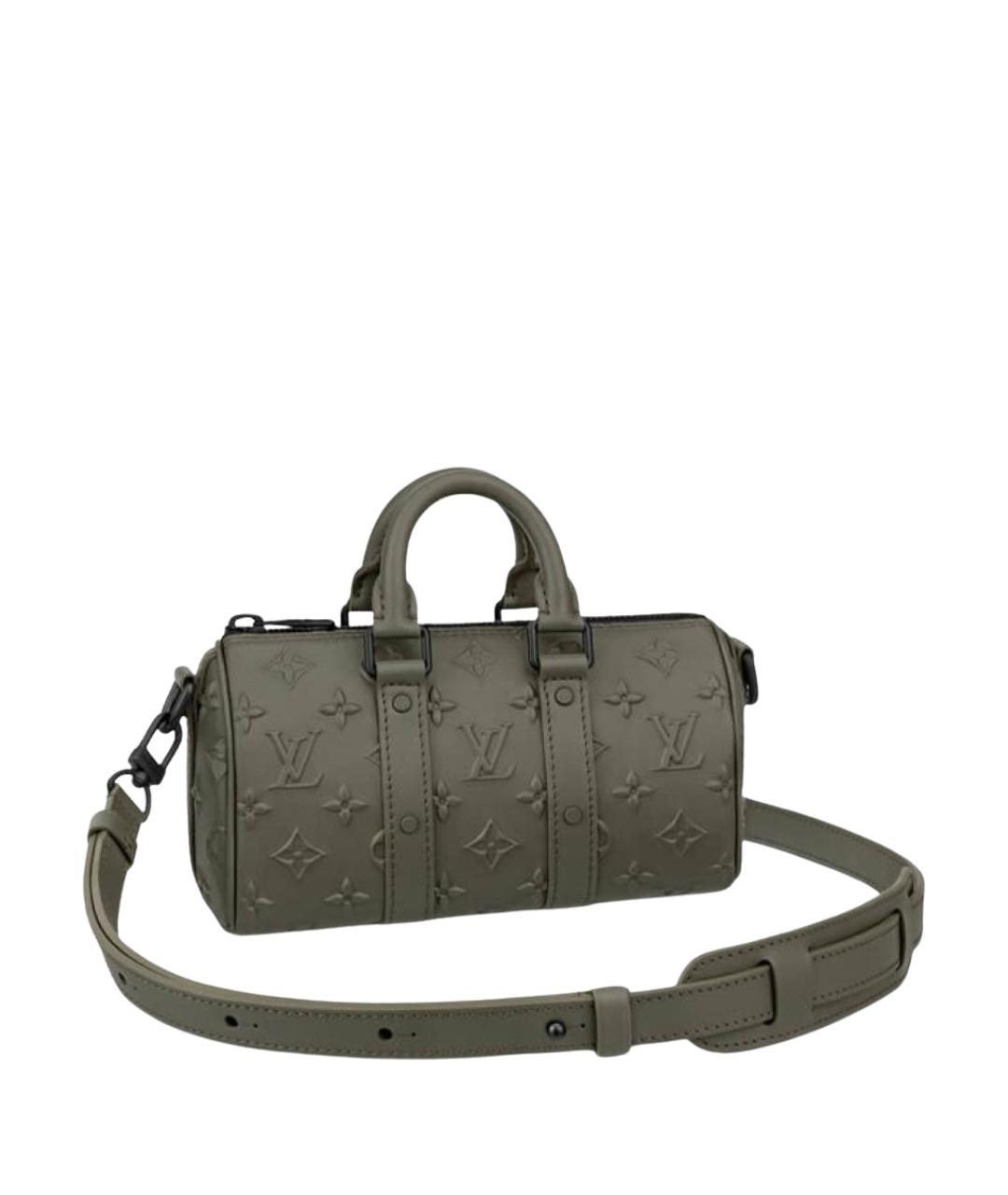 LOUIS VUITTON Хаки кожаная сумка на плечо, фото 1