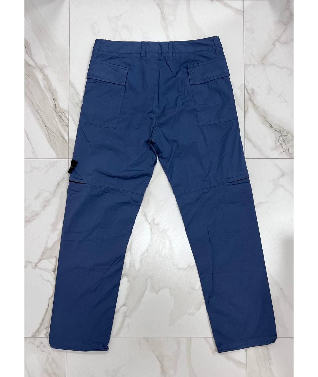 STONE ISLAND Синие повседневные брюки, фото 4
