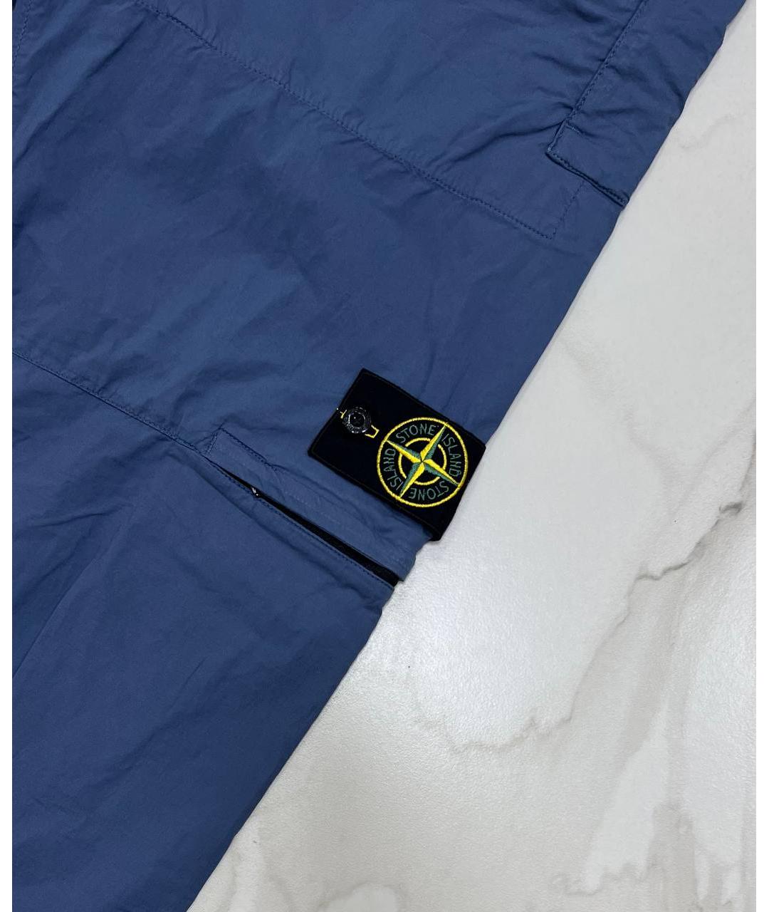 STONE ISLAND Синие повседневные брюки, фото 3