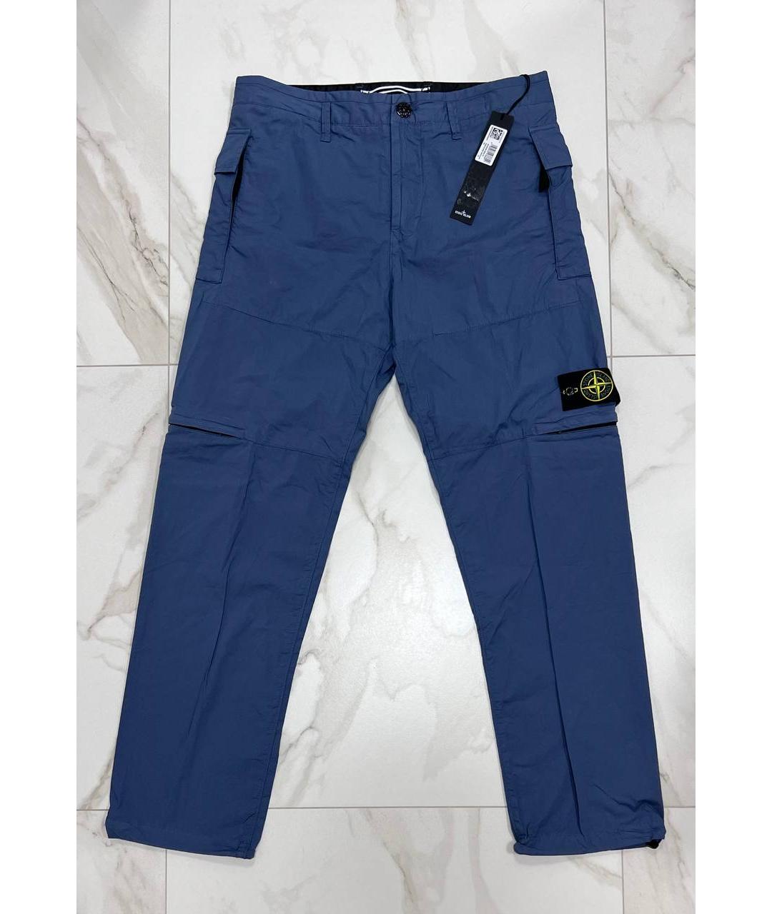 STONE ISLAND Синие повседневные брюки, фото 8