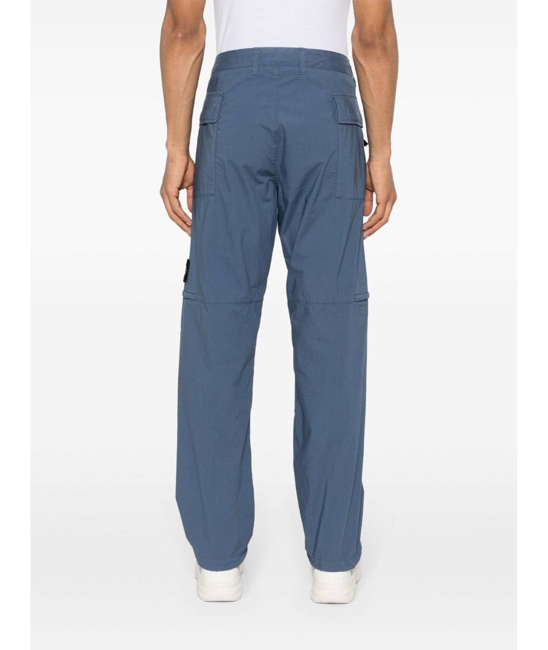 STONE ISLAND Синие повседневные брюки, фото 7