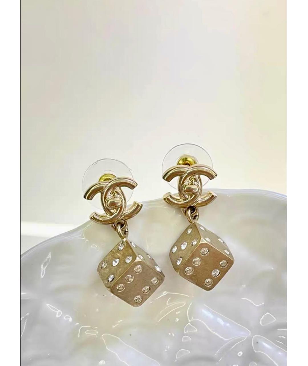 CHANEL Золотые серьги, фото 3