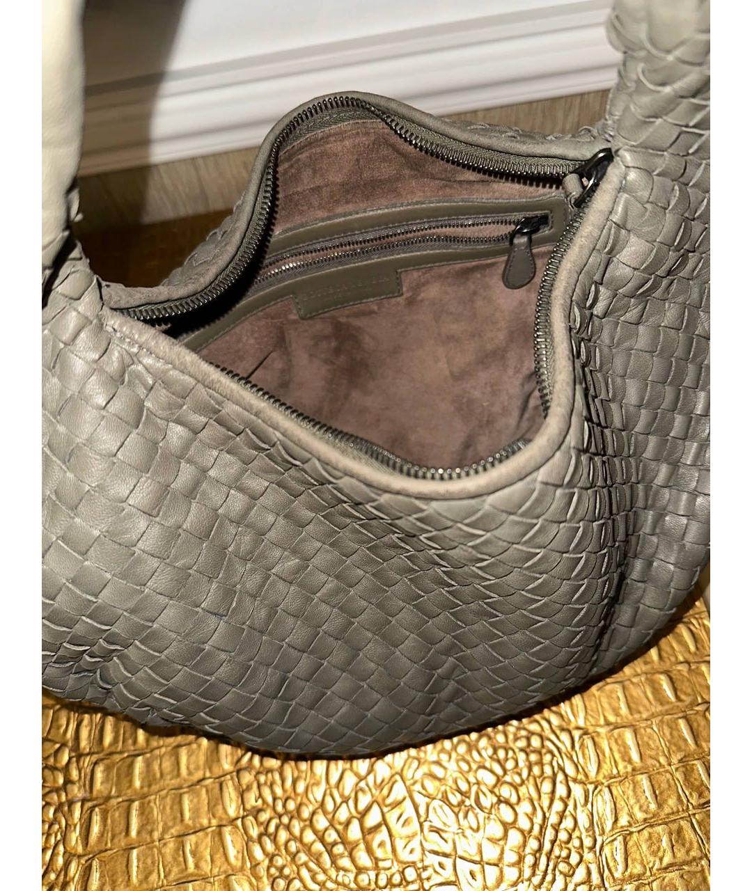 BOTTEGA VENETA Бежевая кожаная сумка через плечо, фото 3