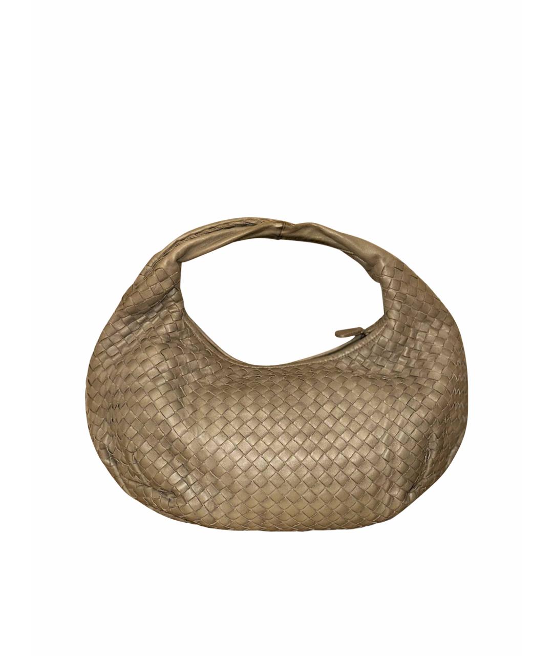 BOTTEGA VENETA Бежевая кожаная сумка через плечо, фото 1