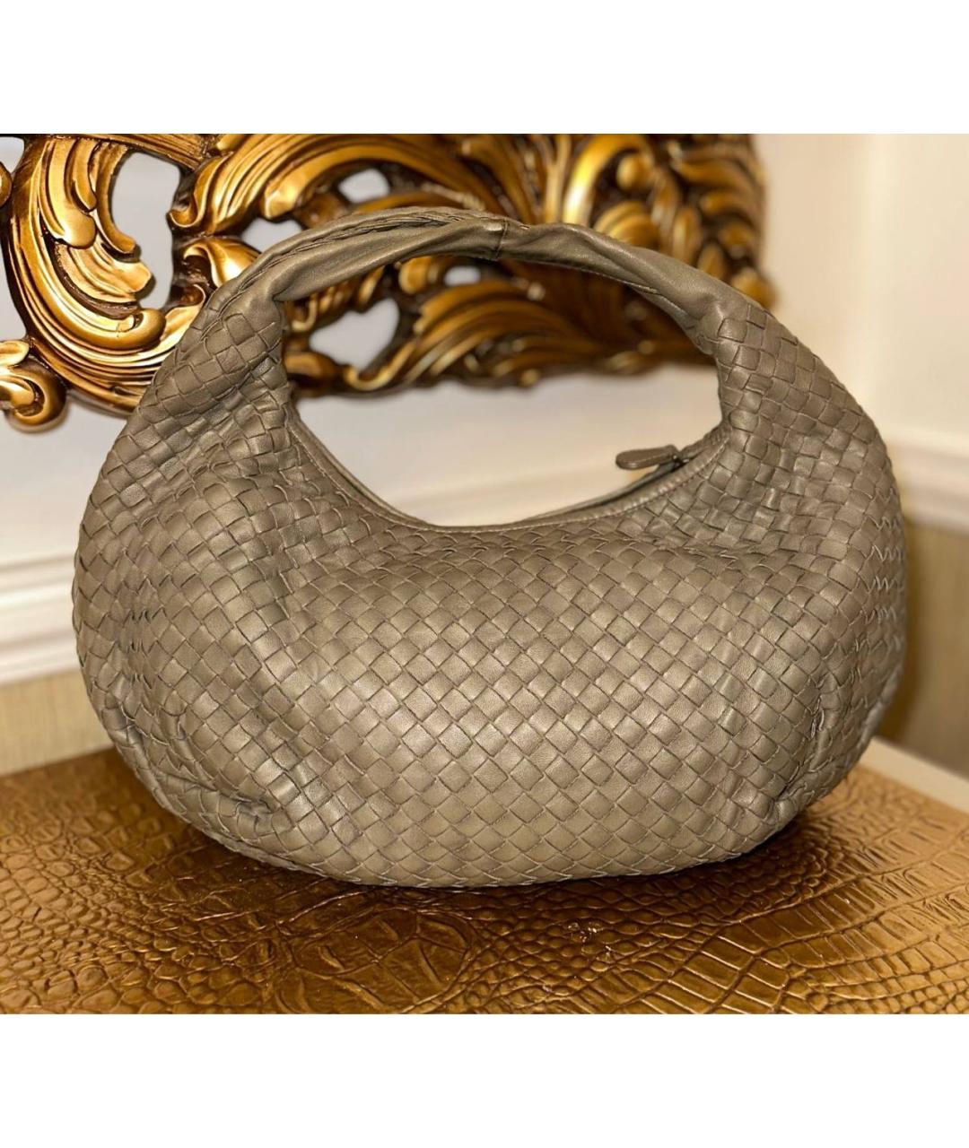 BOTTEGA VENETA Бежевая кожаная сумка через плечо, фото 6