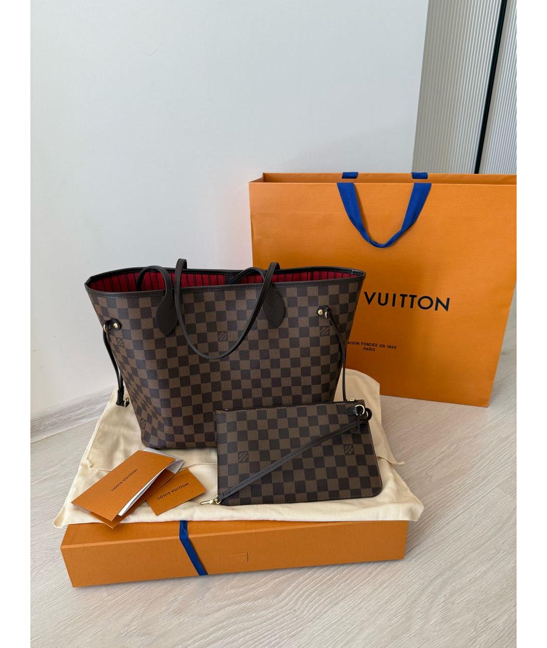 LOUIS VUITTON Коричневая сумка тоут, фото 3