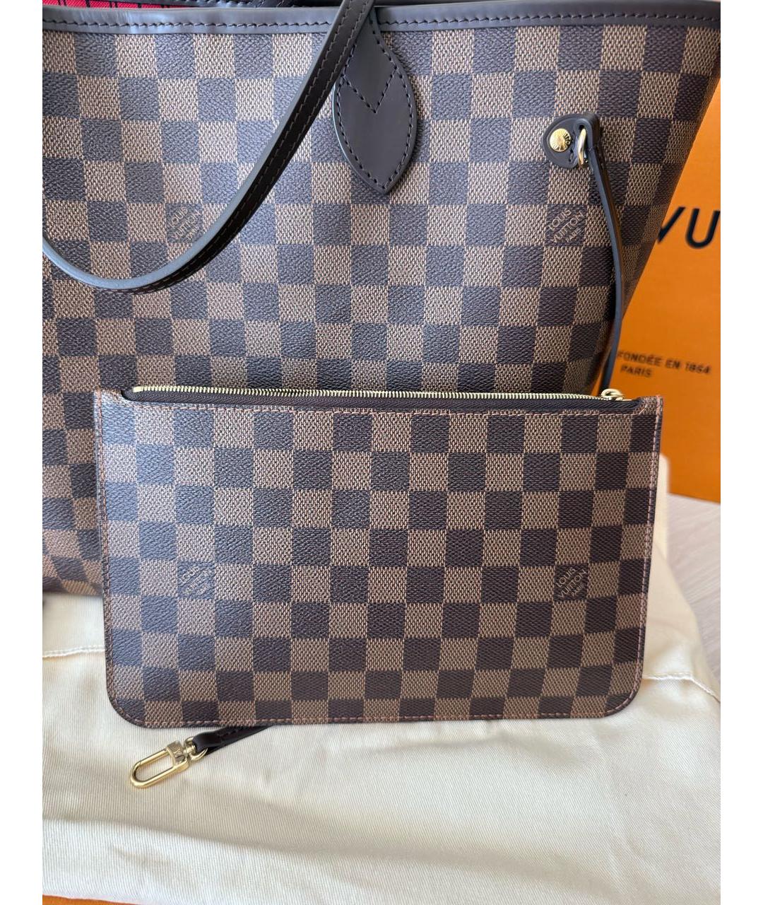 LOUIS VUITTON Коричневая сумка тоут, фото 7