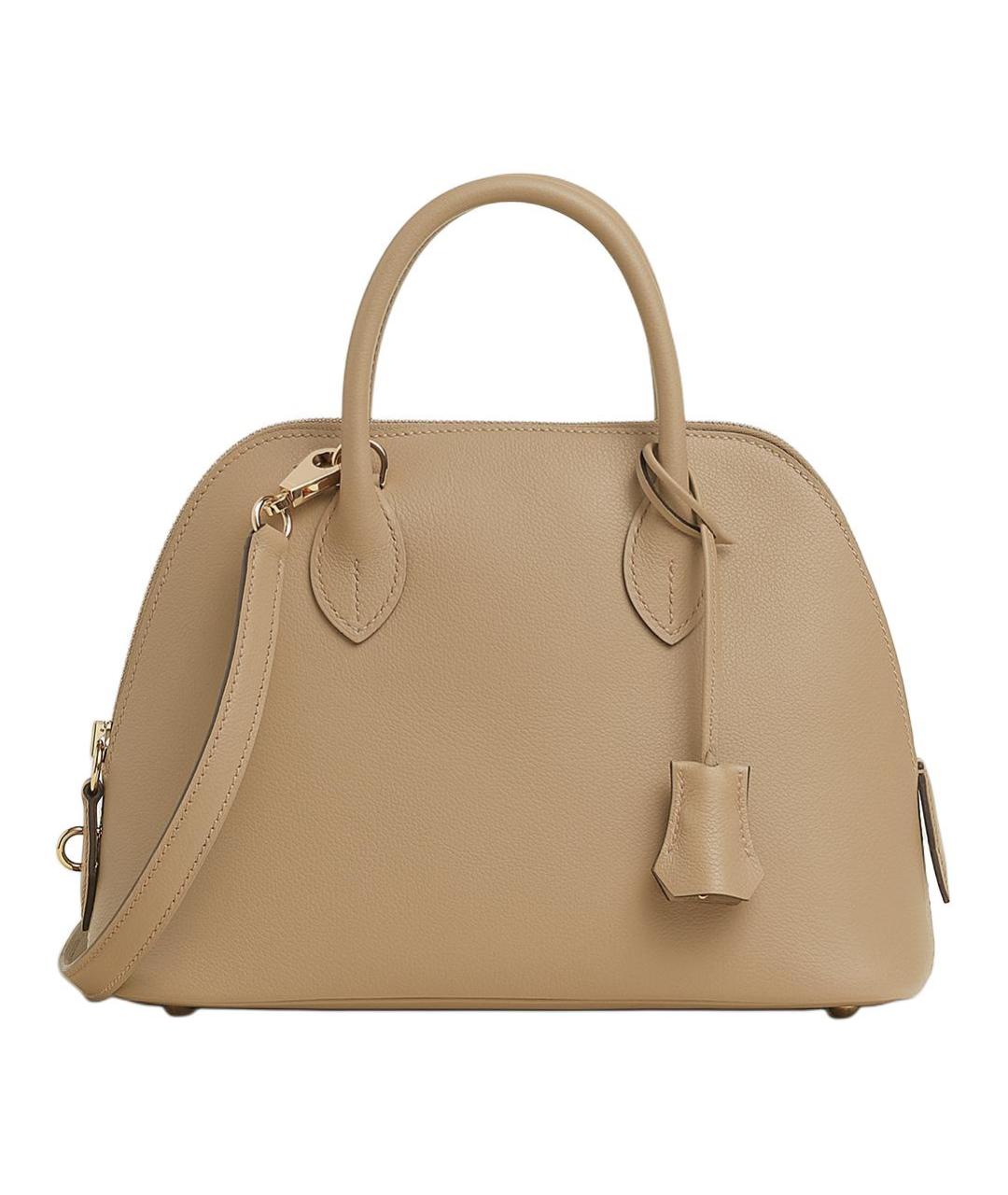 HERMES Бежевая кожаная сумка через плечо, фото 1