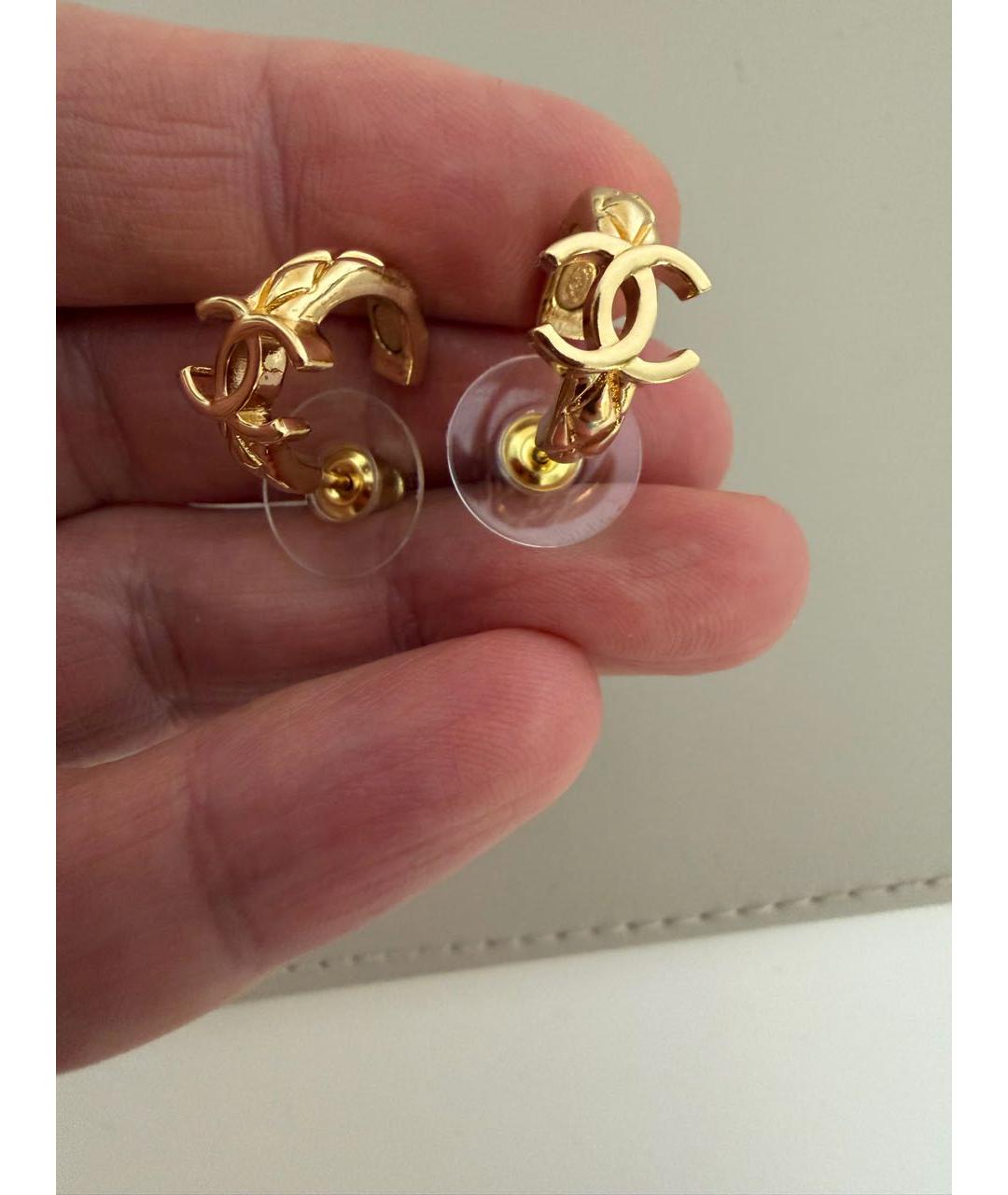 CHANEL Золотые серьги, фото 2