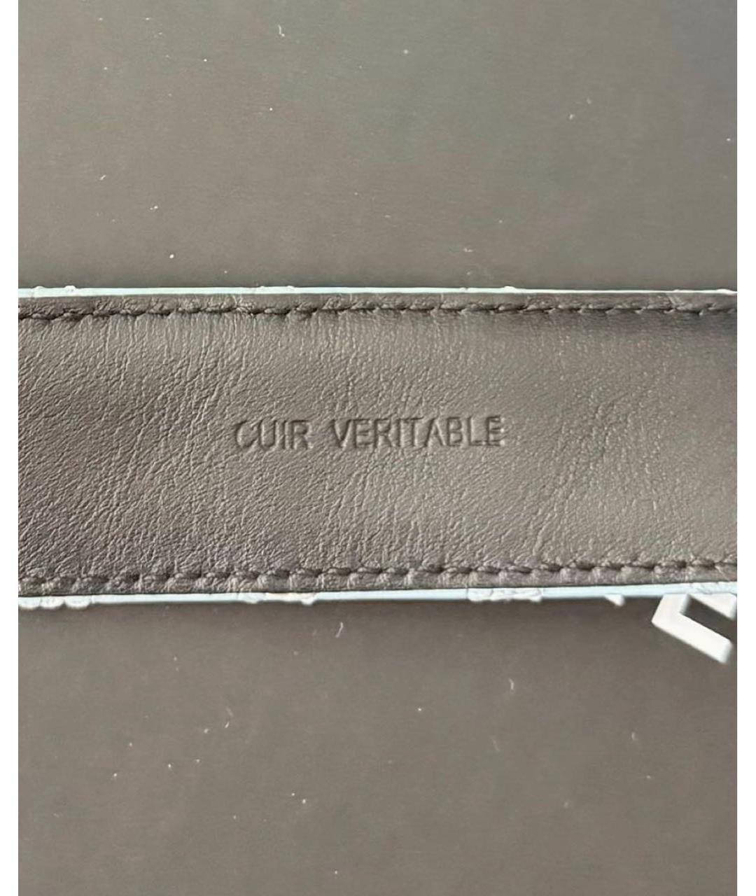 CHANEL Голубой кожаный ремень, фото 4