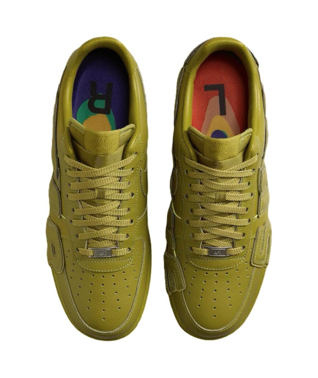 NIKE Зеленые кожаные кроссовки, фото 5