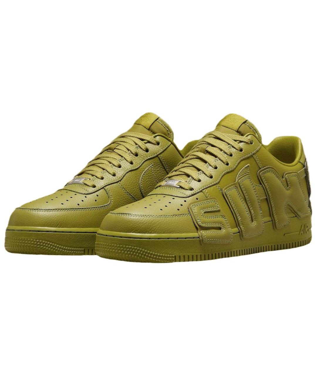 NIKE Зеленые кожаные кроссовки, фото 4