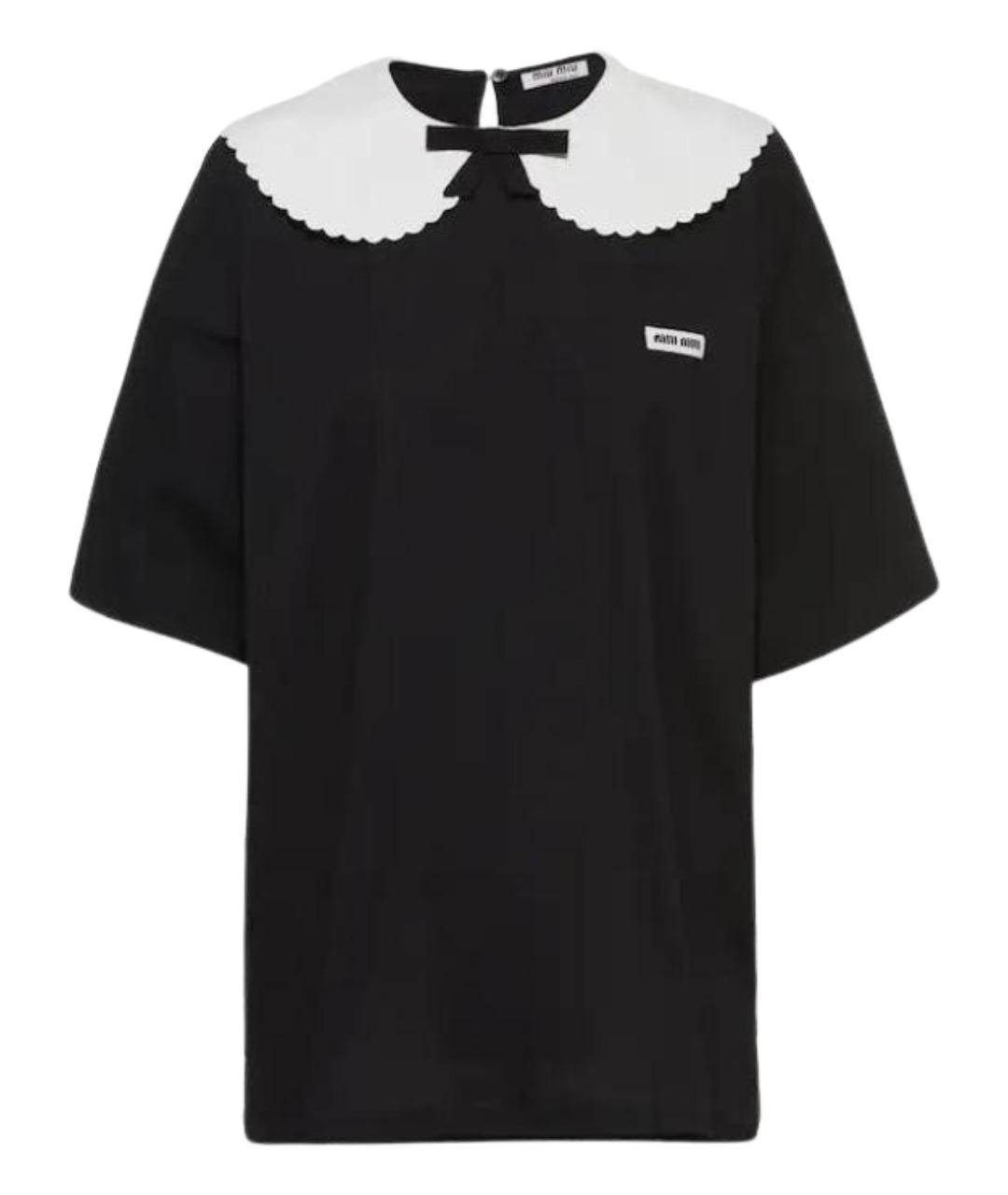 MIU MIU Черная футболка, фото 1