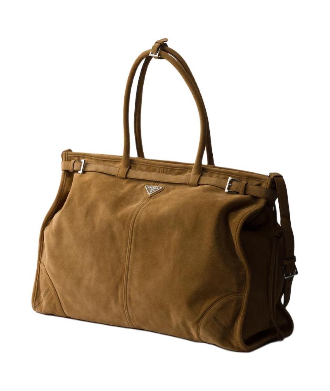 PRADA Коричневая кожаная сумка на плечо, фото 2