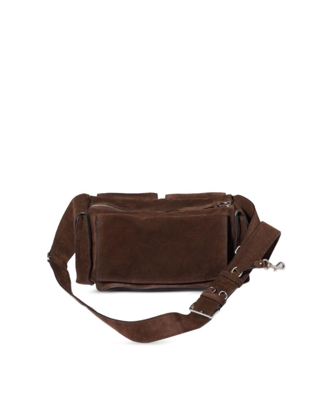 MIU MIU Коричневая замшевая сумка через плечо, фото 5