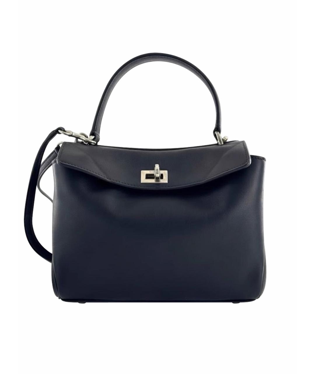 BALENCIAGA Черная кожаная сумка с короткими ручками, фото 1