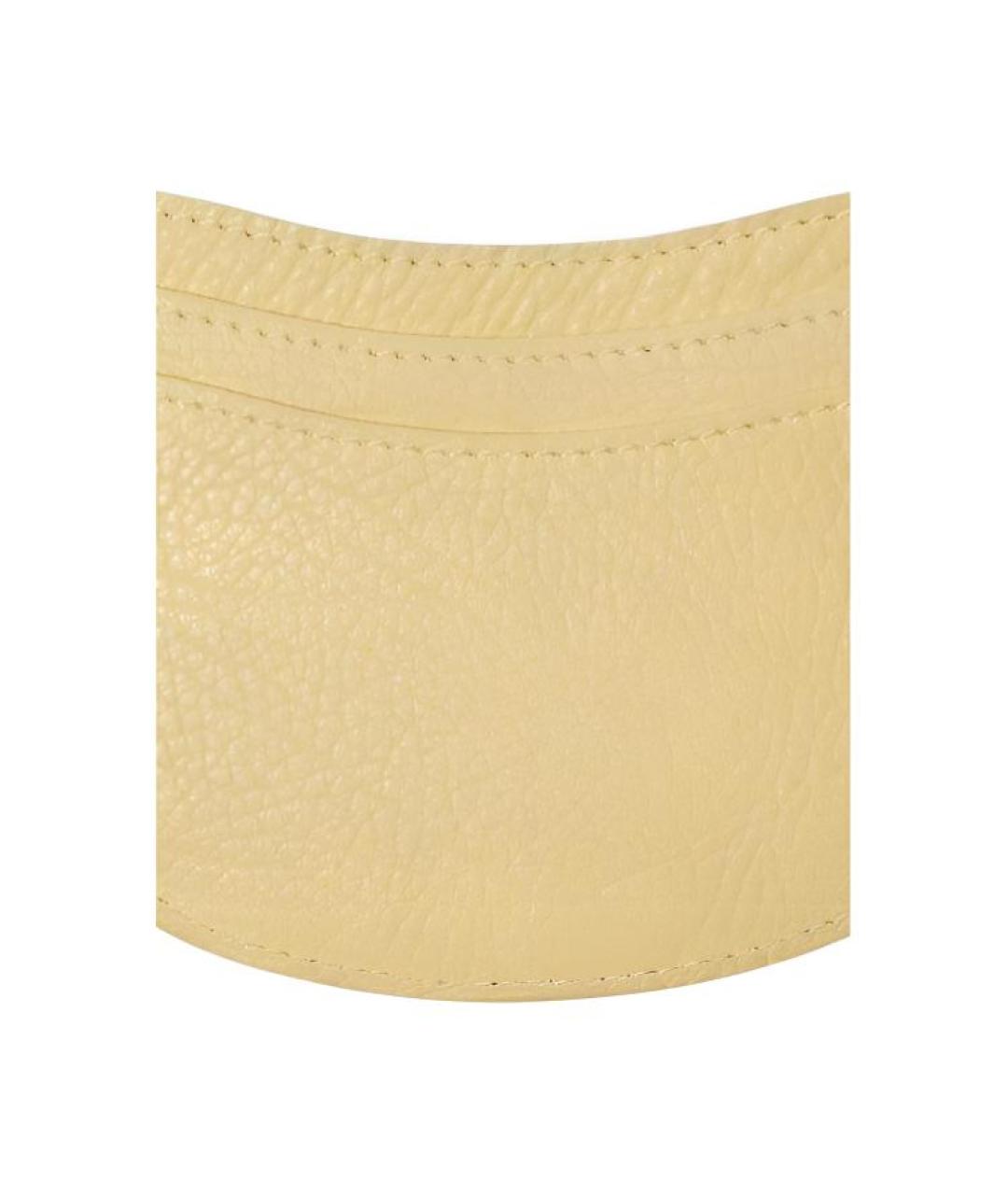 BURBERRY Желтый кожаный кардхолдер, фото 4
