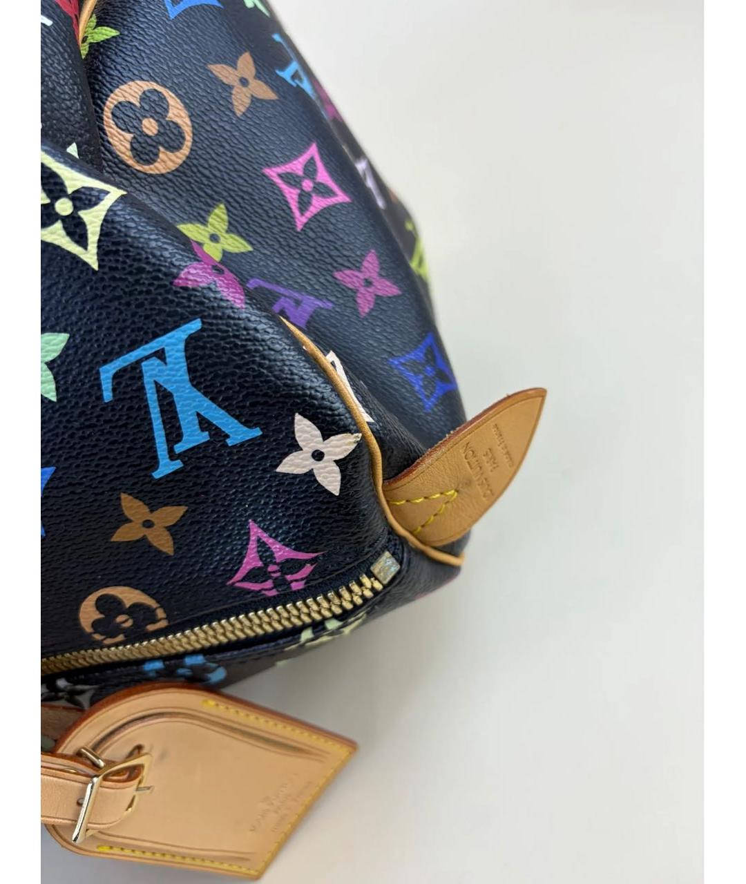 LOUIS VUITTON Черная кожаная дорожная/спортивная сумка, фото 7