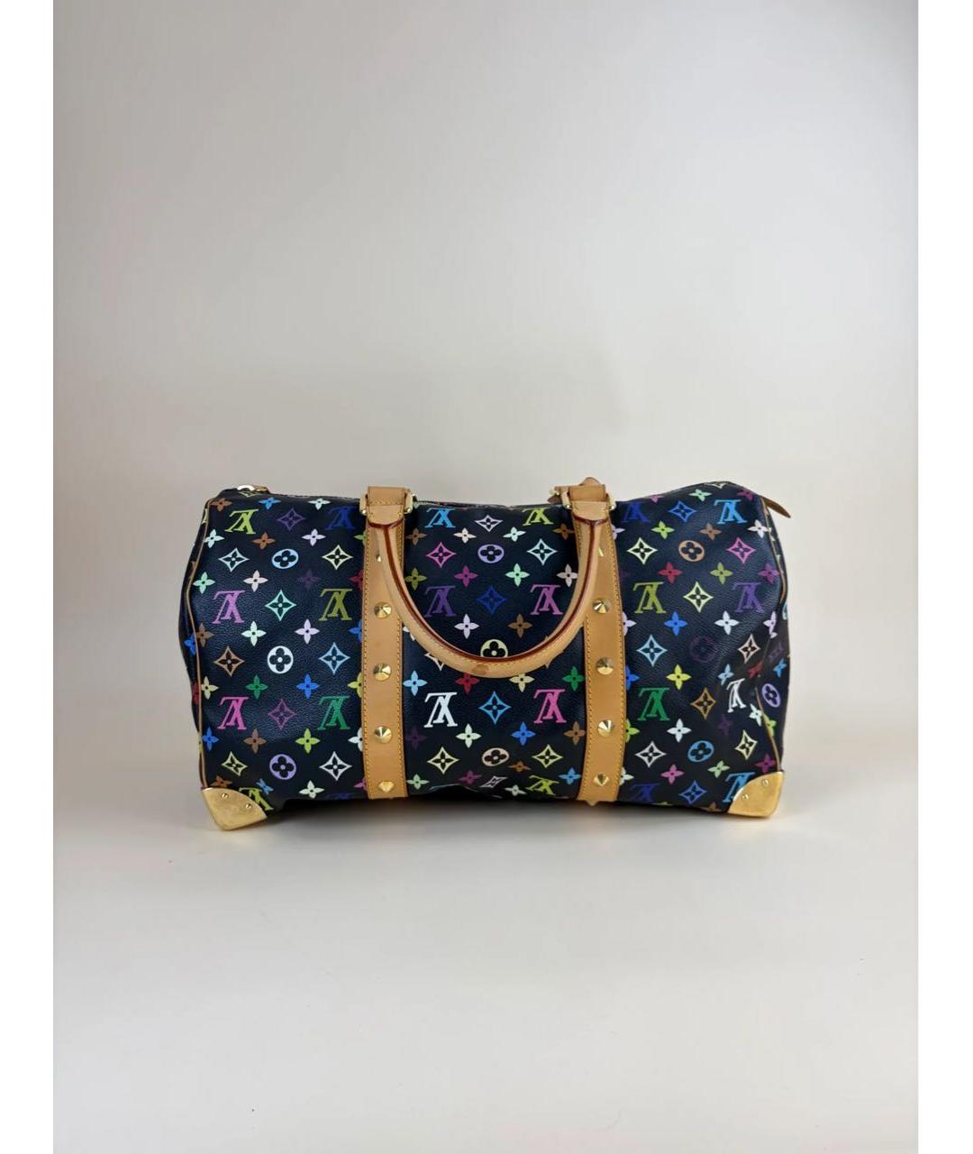 LOUIS VUITTON Черная кожаная дорожная/спортивная сумка, фото 2