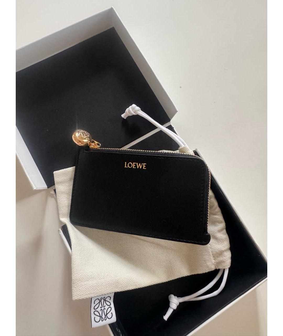 LOEWE Черный кожаный кардхолдер, фото 5