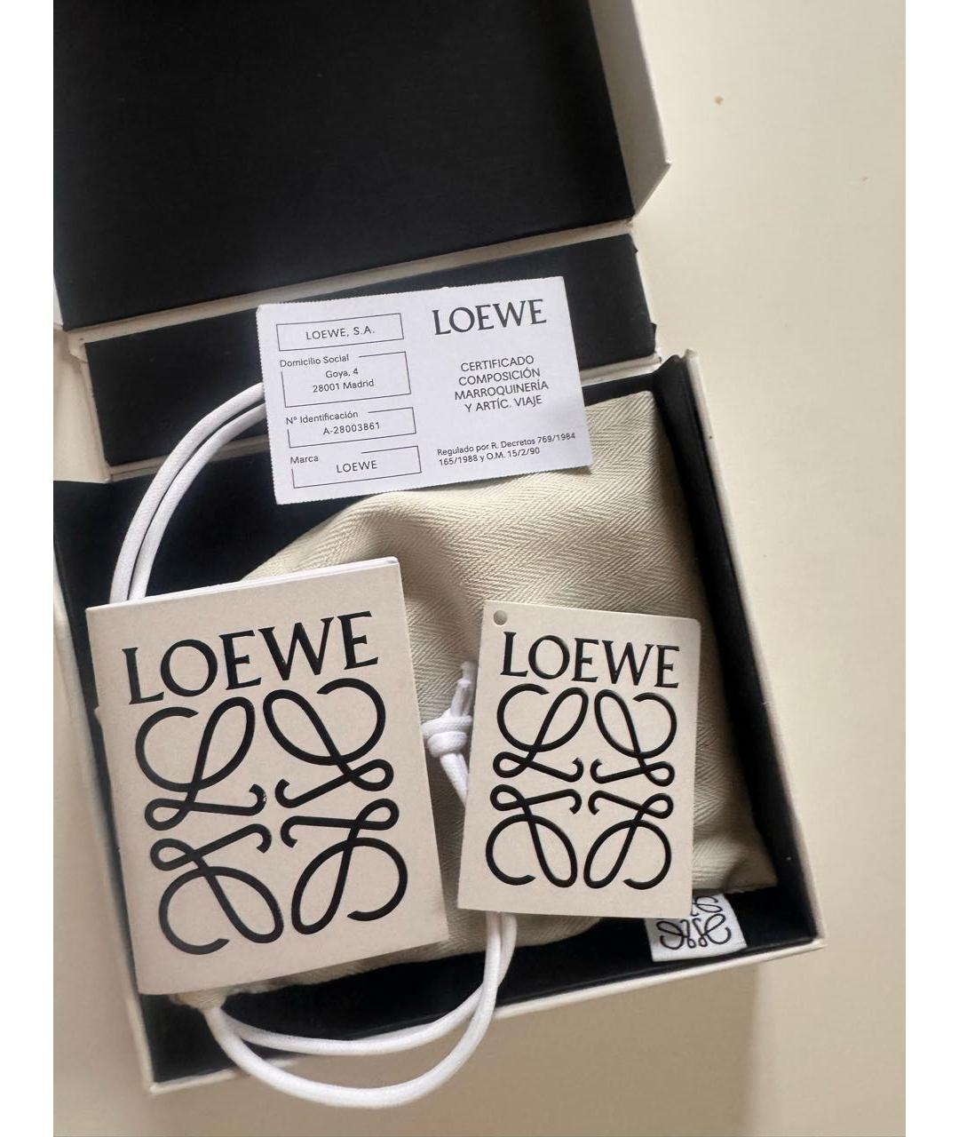 LOEWE Черный кожаный кардхолдер, фото 4