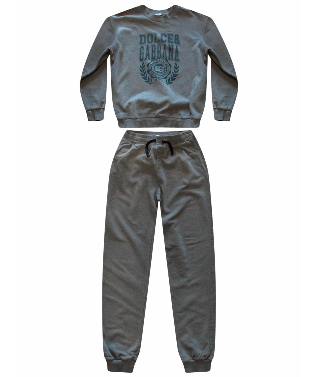 DOLCE&GABBANA Серый хлопковый комплект, фото 1