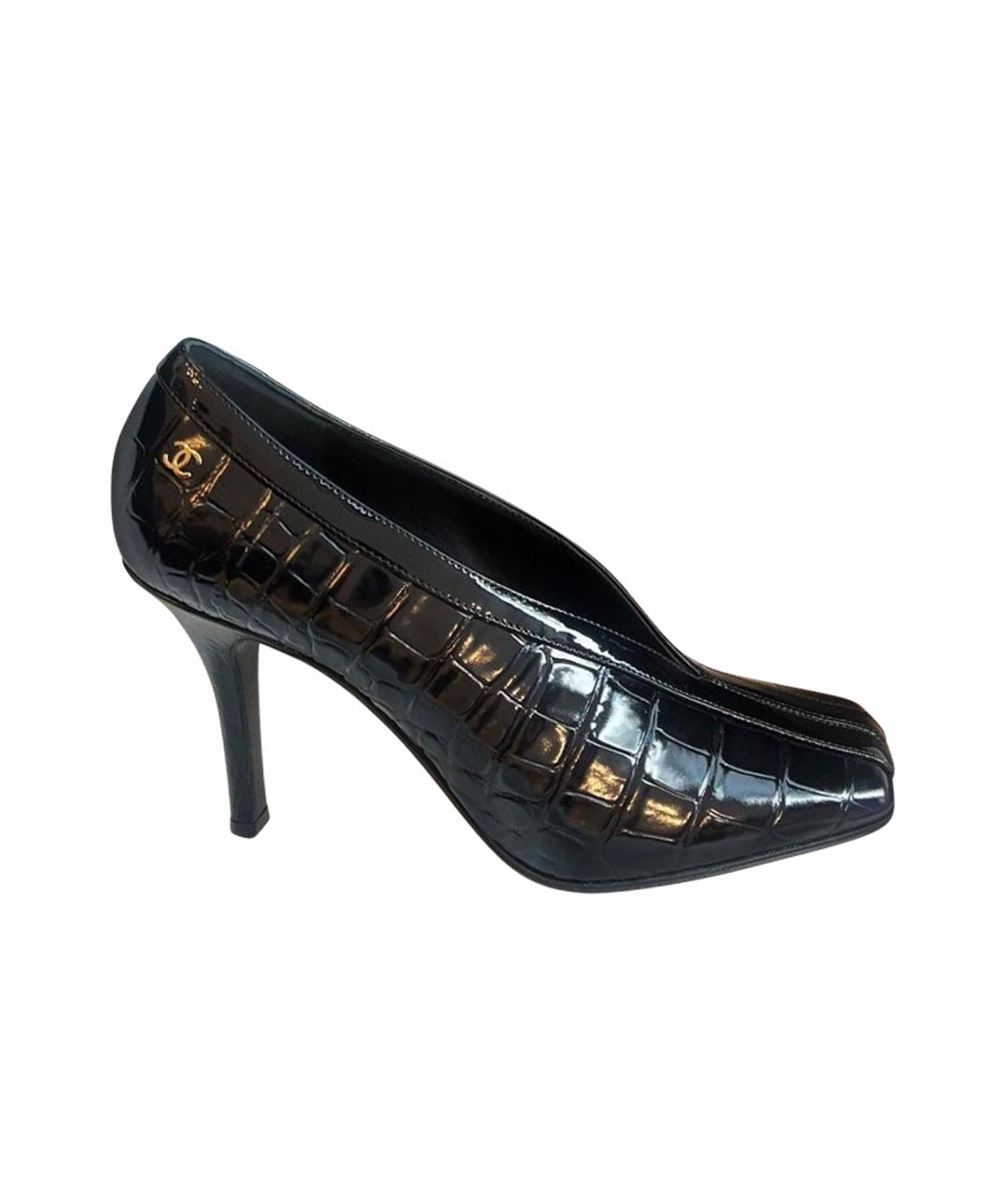 CHANEL Черные кожаные ботильоны, фото 1