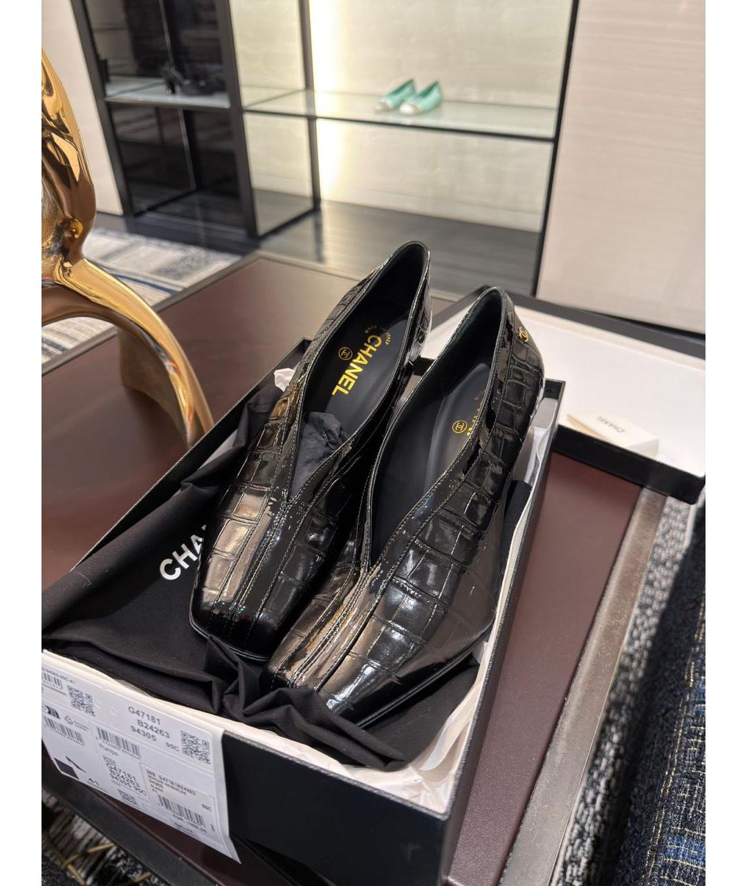 CHANEL Черные кожаные ботильоны, фото 6